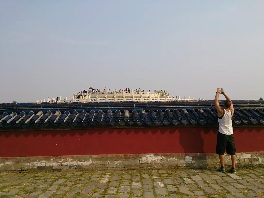 me during a photo shot in templte of sky in Beijing China